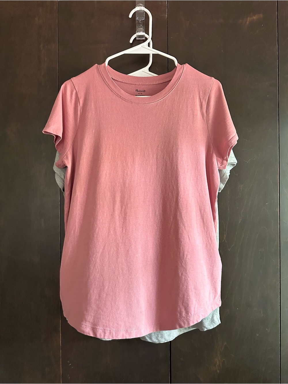 Madewell Short Sleeve Tee Set - Pink & Gray